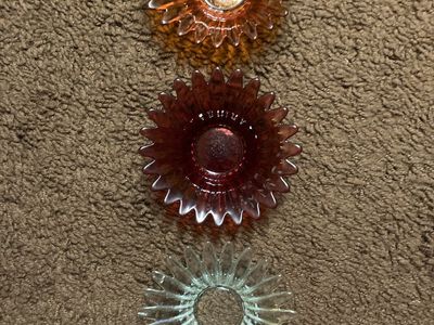 Like New Glass Flower Bowls Mid Century Modern