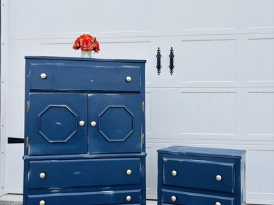 Navy Blue Distressed Set