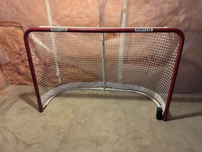 Monster Sports by EZGoal Hockey Net/Goal - Red Frame with White Net
