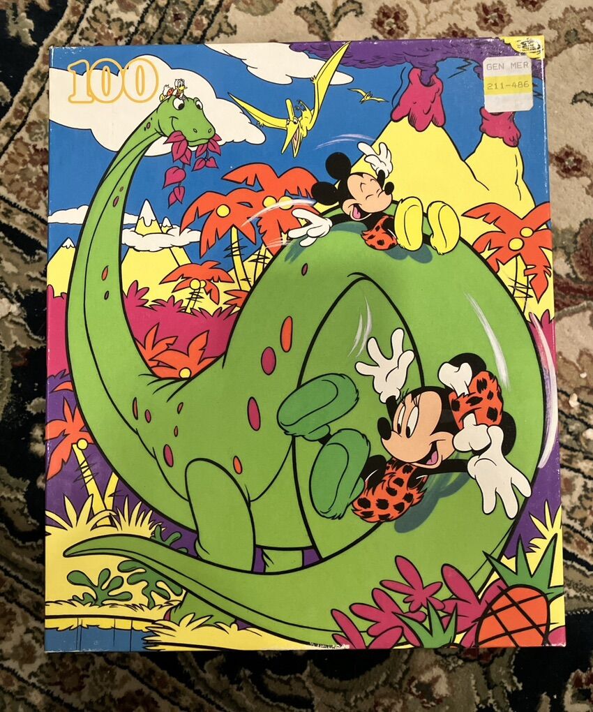Vintage Disney Mickey & Minnie 100 Pc Puzzle