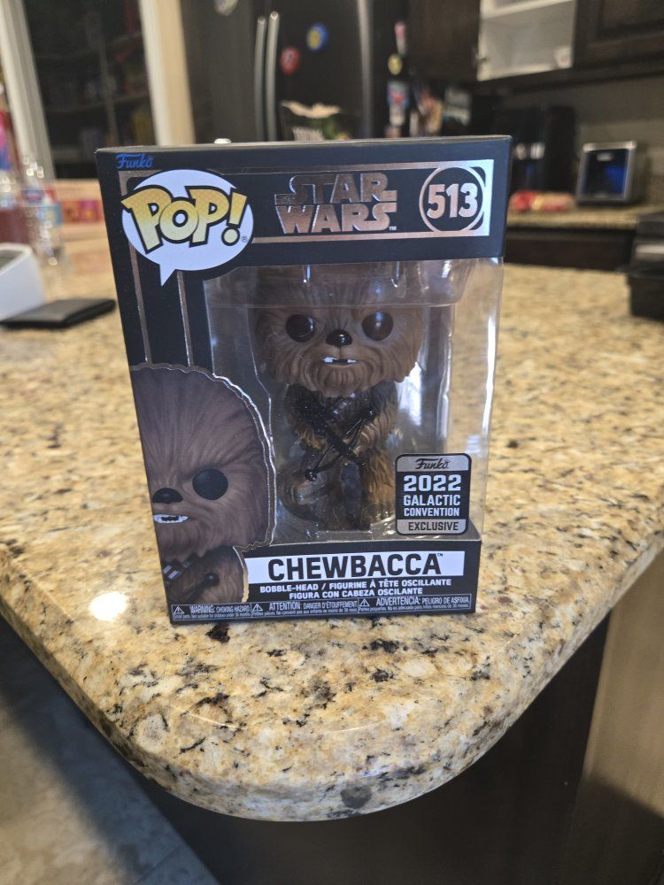 Funko Pop! Star Wars Chewbacca #513 2022 Galactic Convention Exclusive Vinyl Figure