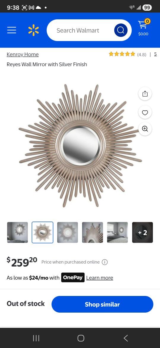 Beautiful Brand New 3 Foot Reyes Wall Mirror 

Bra