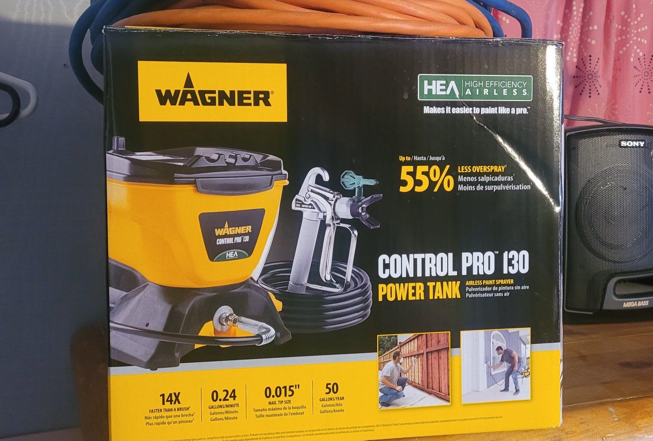 Wagner Control Pro 130 HEA Airless Paint Sprayer - Power Tank, Up to 0.24 GPM, 0.015" Max Tip. new