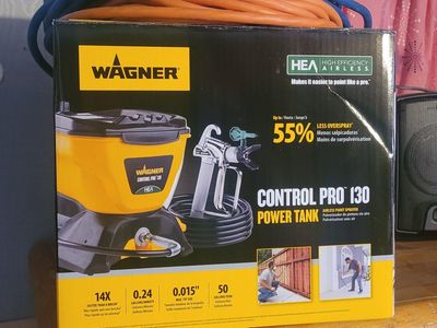 Wagner Control Pro 130 HEA Airless Paint Sprayer - Power Tank, Up to 0.24 GPM, 0.015" Max Tip. new