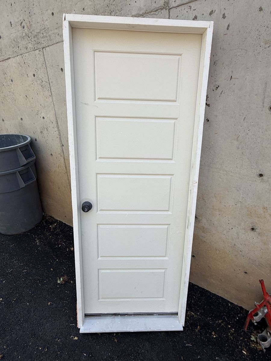 Interior 5 Panel door with metal threshold