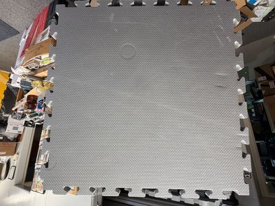 36 Interlocking Foam Gym Floor Mats 24x24 Grey