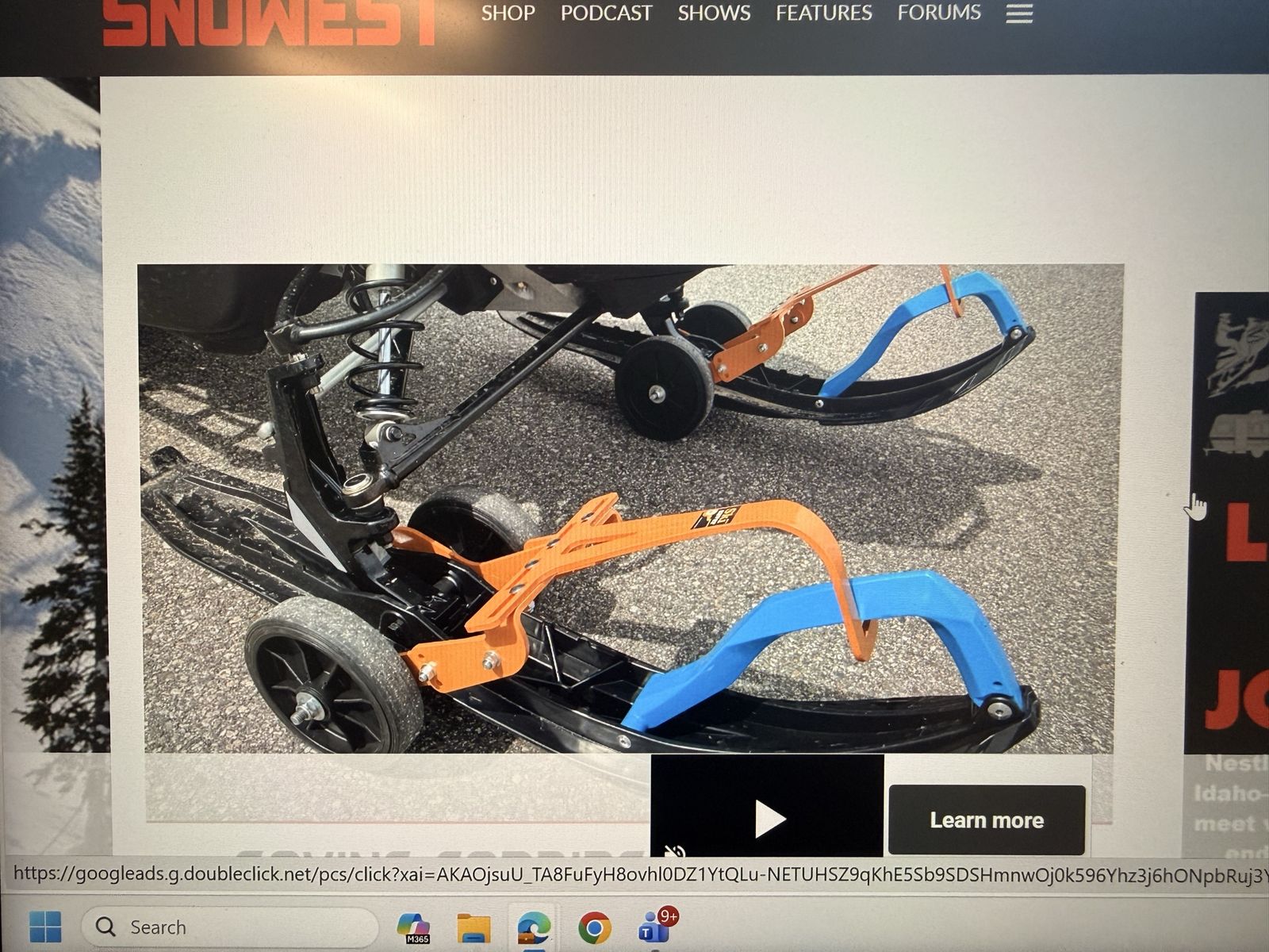 Ski saver wheels