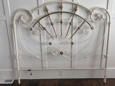 Antique Iron Headboard