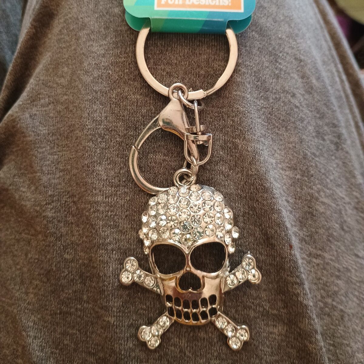 new skull and cross bones/Halloween key chain