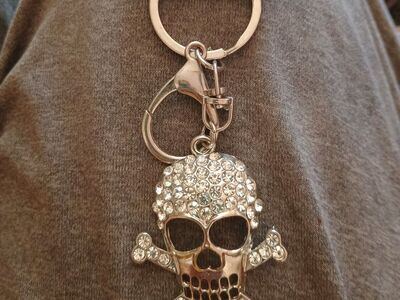 new skull and cross bones/Halloween key chain