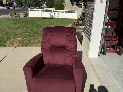 Burgundy Corduroy Recliner Chair