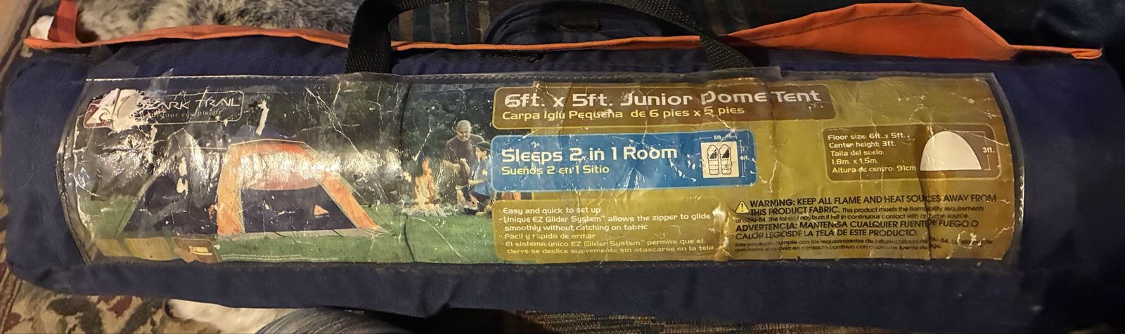 Ozark Trail 6x5' Junior Dome Tent - Sleeps 2, EZ Glider System, 1 room