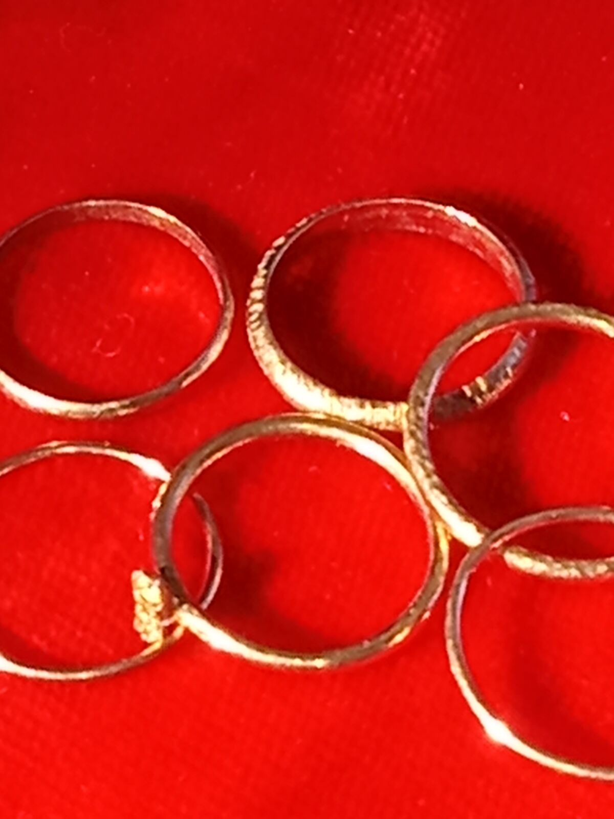 18K gold pinky rings one has 22K gold nugget sold only as a set