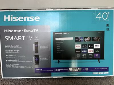 New in box 40” smart TV