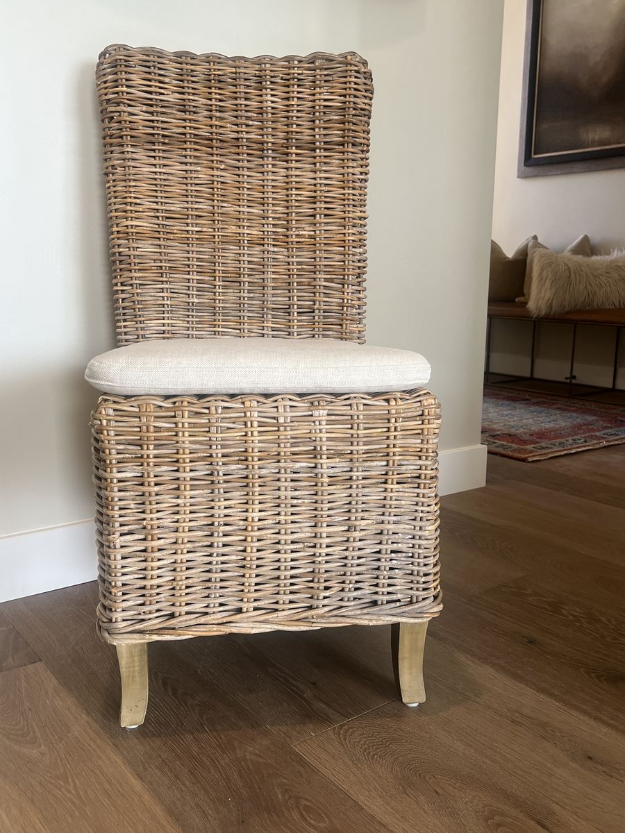 Transitional Wicker dining chairs