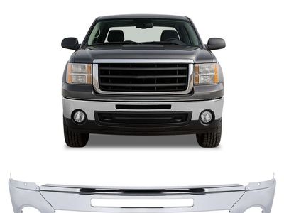 Front Bumper Lower Valance Compatible with 2007-2013 GMC Sierra 1500, 2007-2010 Sierra 2500HD/3500HD Chrome