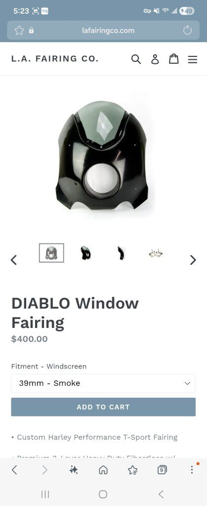 Window fairing w/ extended window