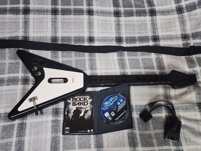 PS2 Ant Commandos Flying V guitar and Rock Band