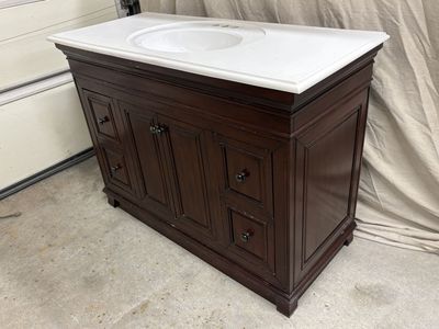 Bathroom Vanity with Sink Top and Back Splash