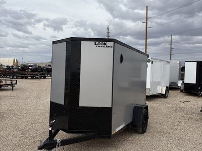 5x10 Look ST DLX Enclosed Cargo Trailer - 6'0" Interior - 3.5K GVWR - .080 PolyCor, Black Out Package, Ramp Door, Rear Spoiler