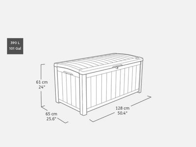 Black deck storage box