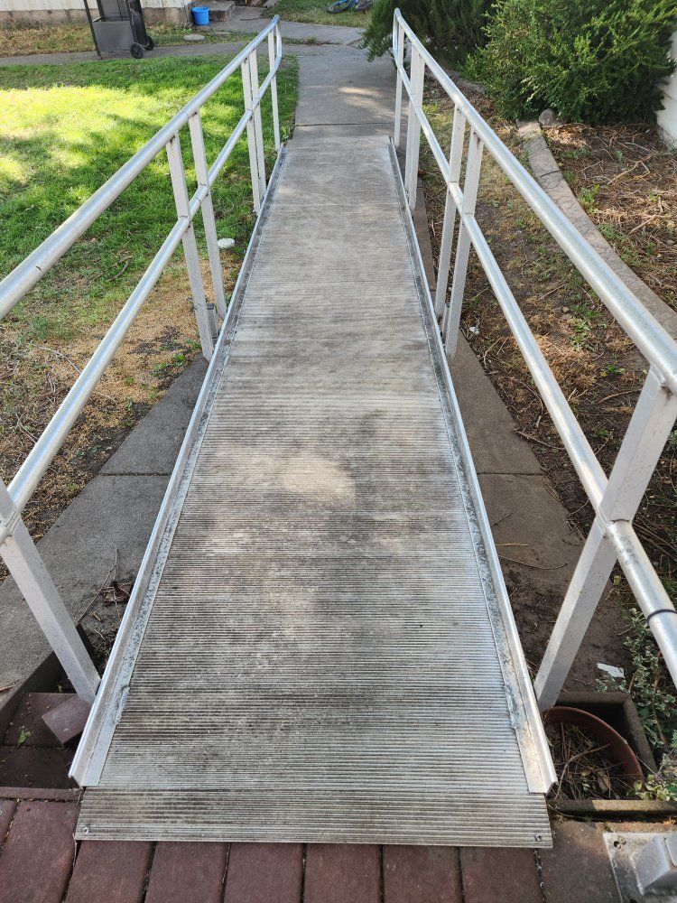 Modular Aluminum Wheelchair Ramp with Handrails Used