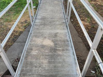 Modular Aluminum Wheelchair Ramp with Handrails Used