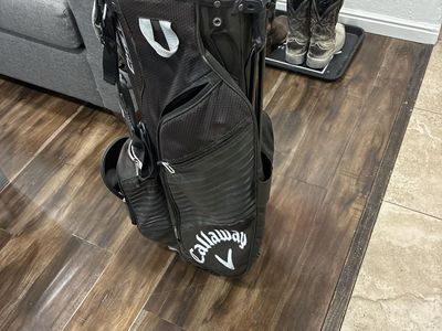 Callaway Chev Golf Cart Bag, Black/White, 7 Way Divider, Excellent Condition