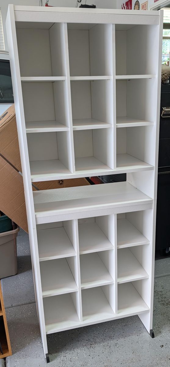 White Wood Cabinet - Shoe Storage