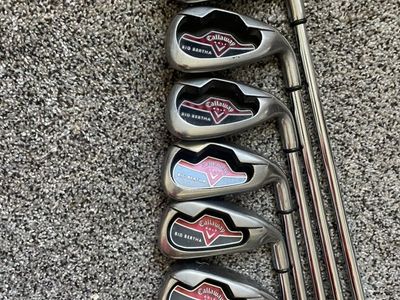 Big Bertha Callaway irons and TaylorMade golf Bag