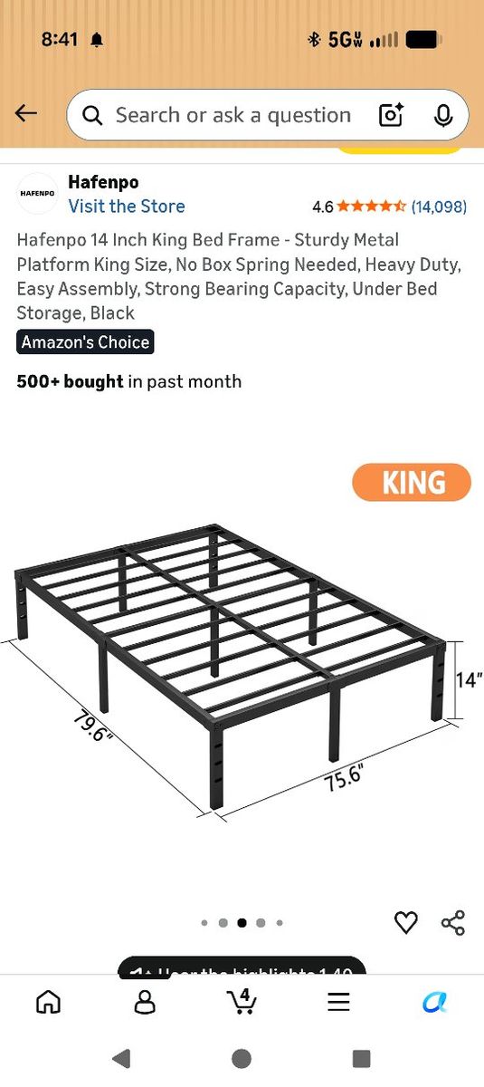 king bed frame