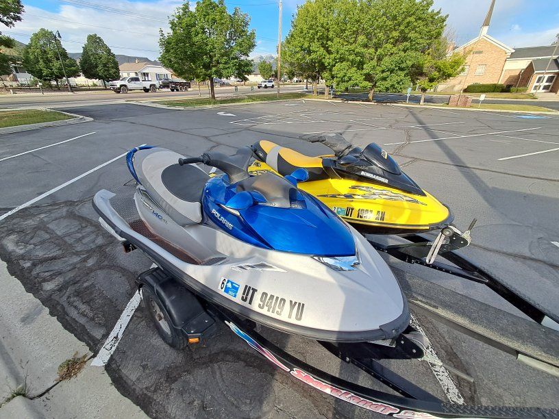 2 Lake-Powell-legal PWC's with trailer