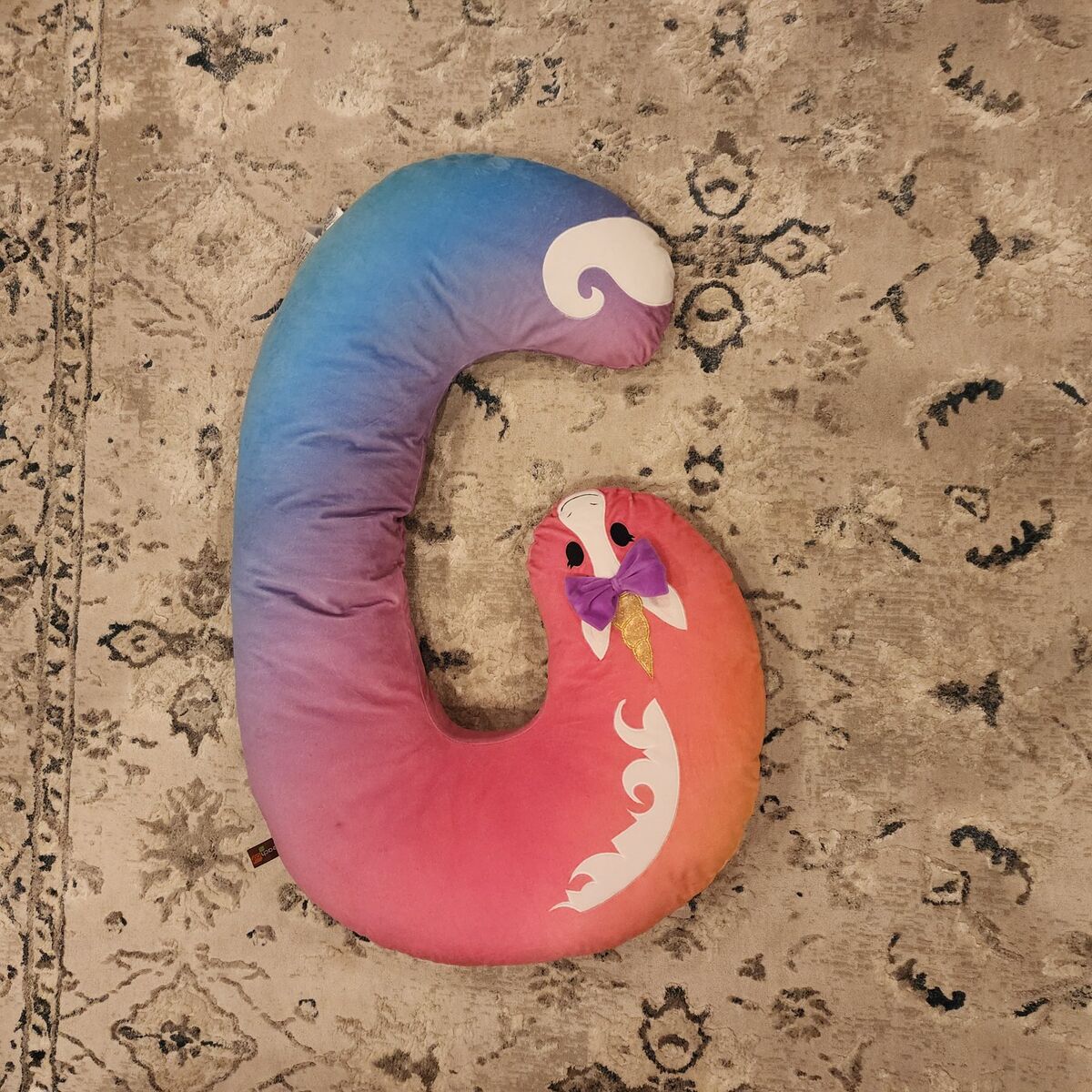 Cute LeachCo Unicorn Rainbow Cuddle Pillow