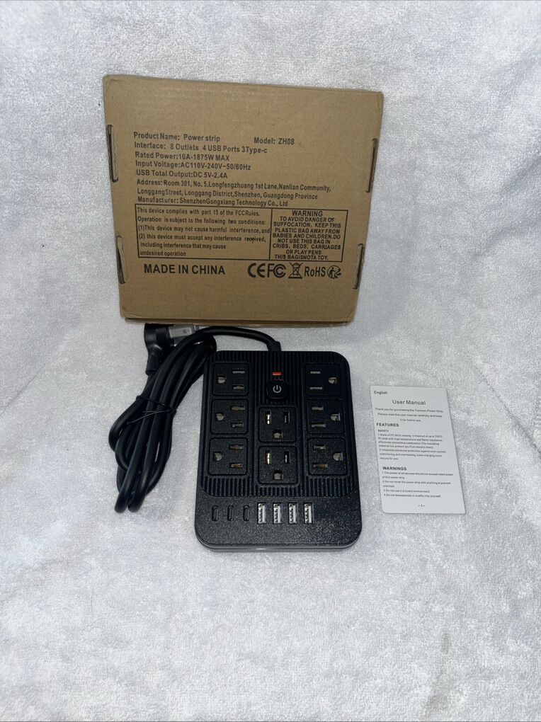 NEW 15-in-1 Multi-Port Power Strip Outlet