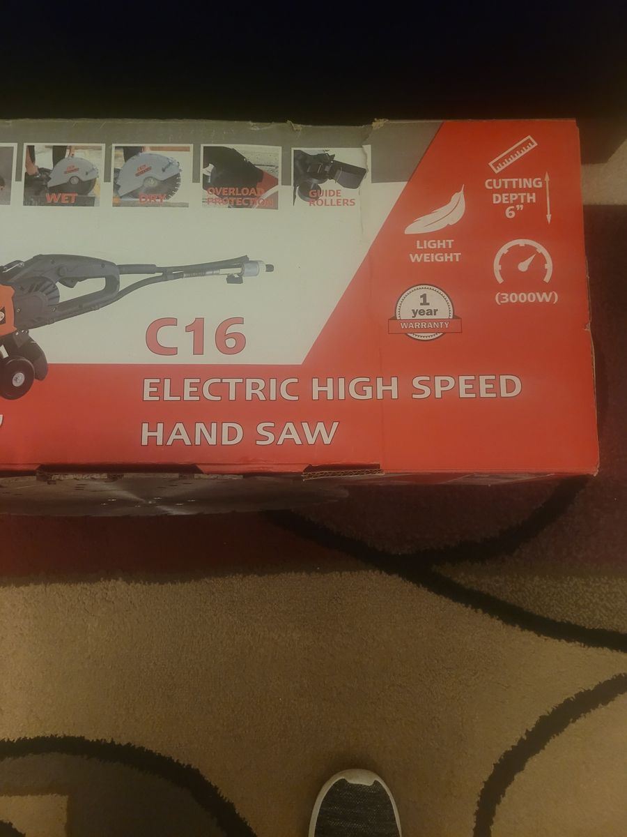 16" electric hand saw