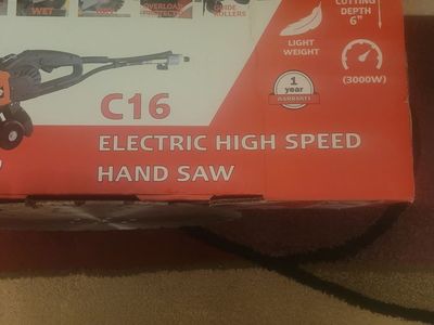 16" electric hand saw