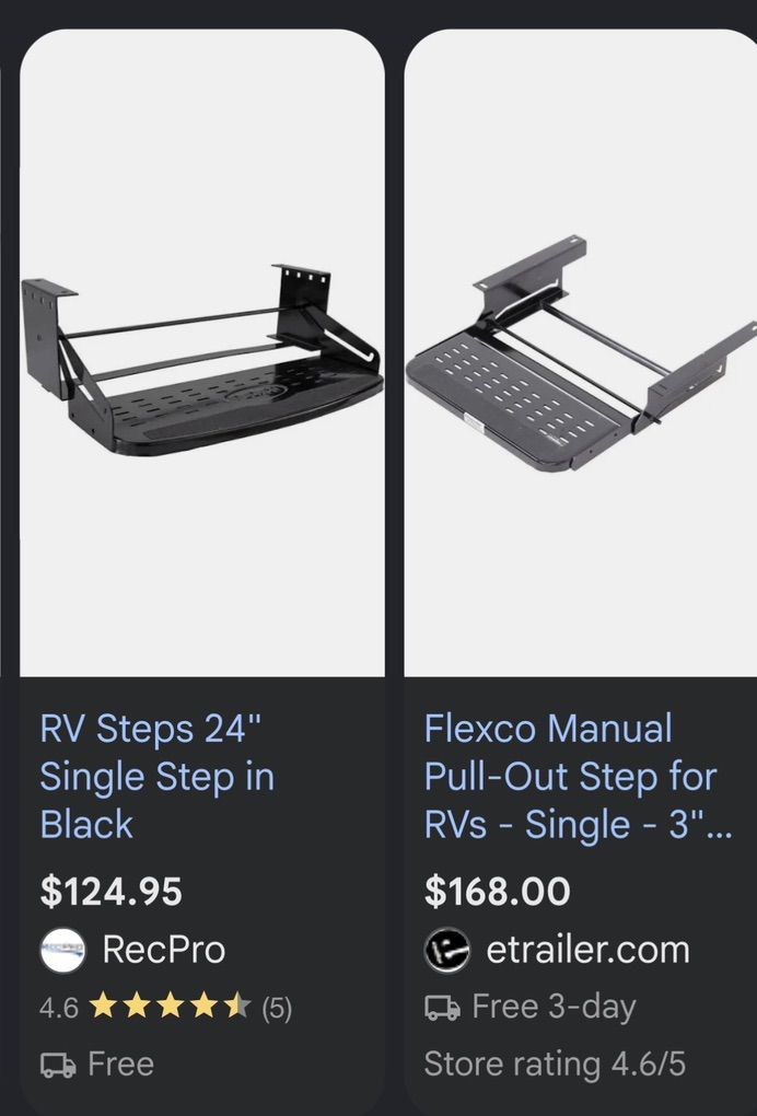 Hickory RV Or Trailer Step, Tetails $170