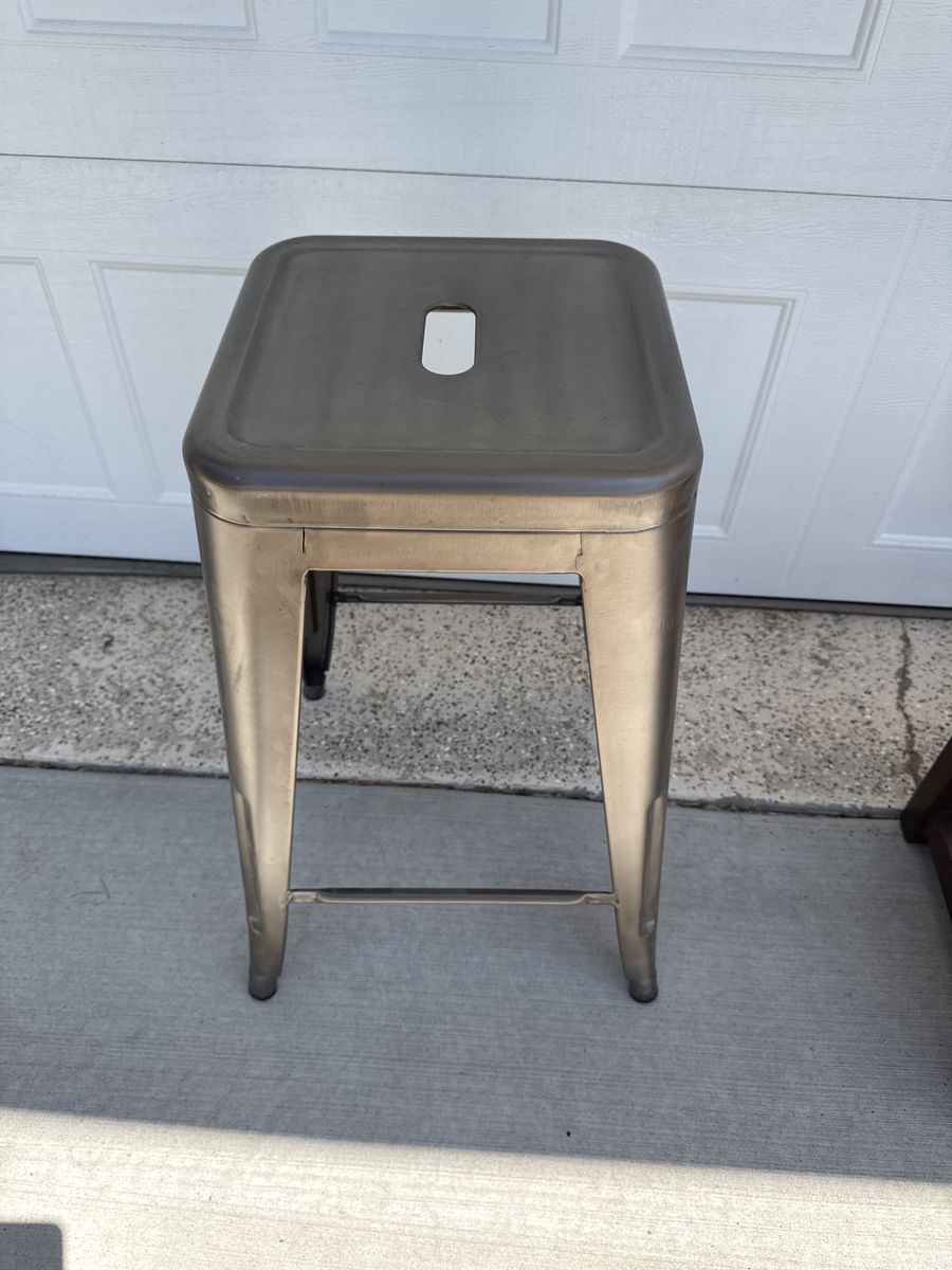 Industrial Style Metal Bar Stool - Counter Height