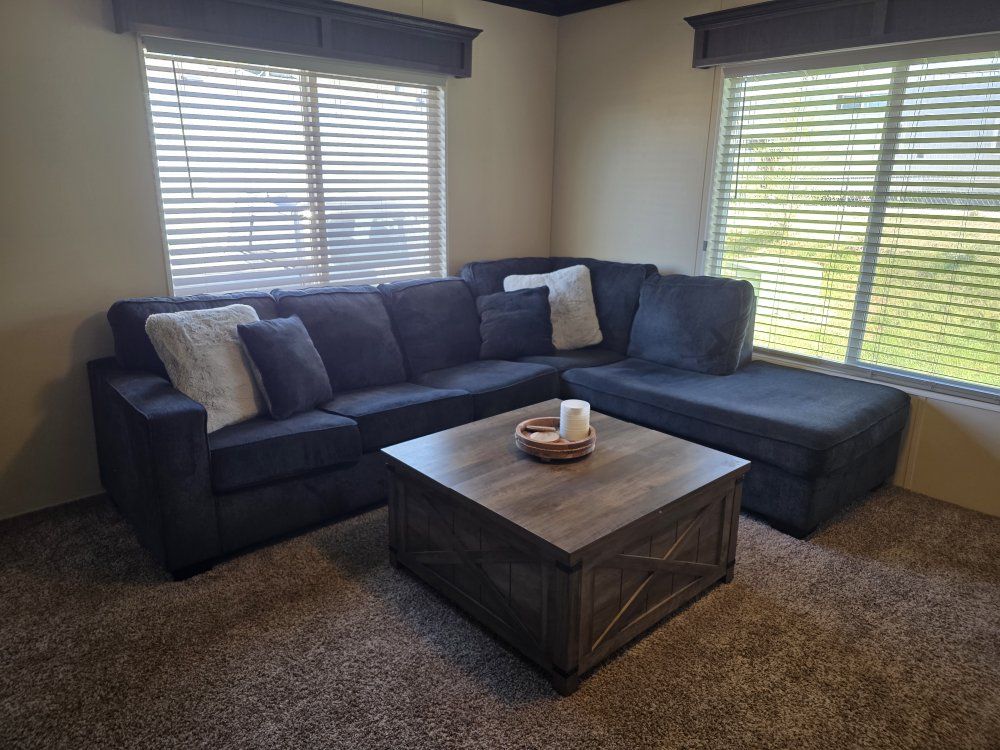 Dark Blue Sectional - Ashley Furniture (delivery)