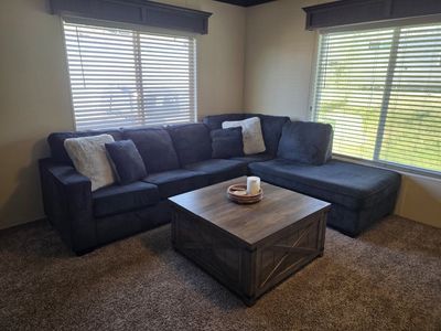 Dark Blue Sectional - Ashley Furniture (delivery)