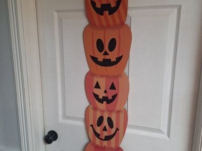 Wooden Stacked Pumpkin Wall/Door Hanging Decor