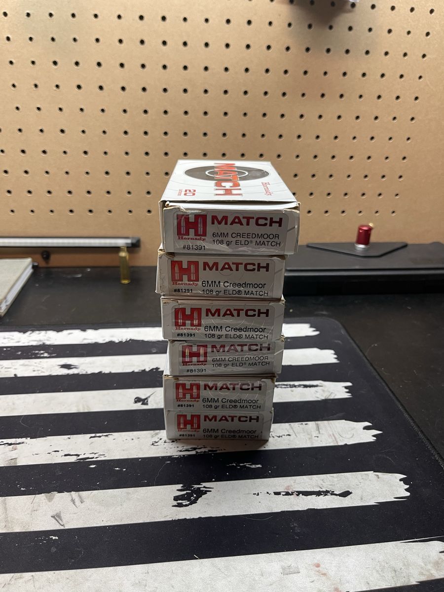6mm creedmoor brass 120 pieces