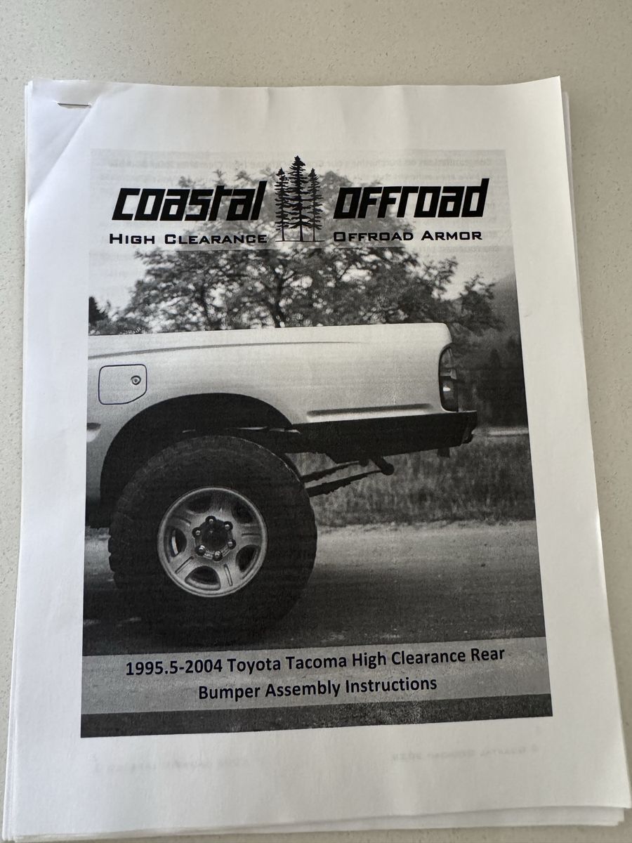 Coastal Offroad 1995.5-2004 Toyota Tacoma High Clearance Rear Bumper Kit DIY Offroad Armor