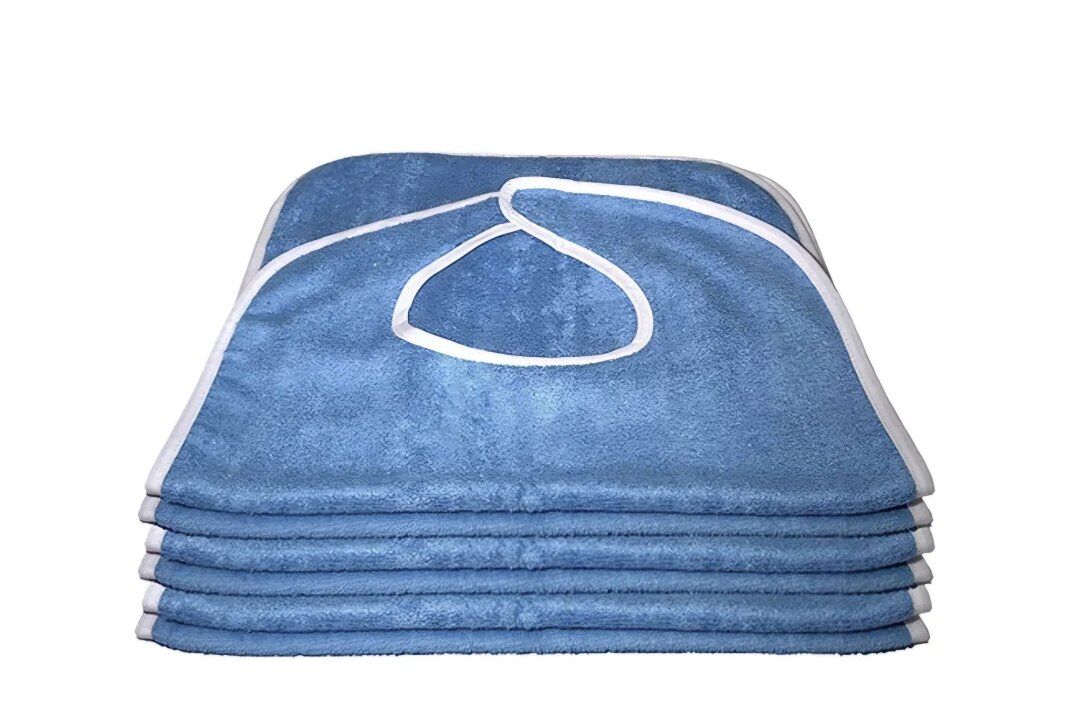 3 XL Large Adult Bibs Eating Absorbent Terry Cloth