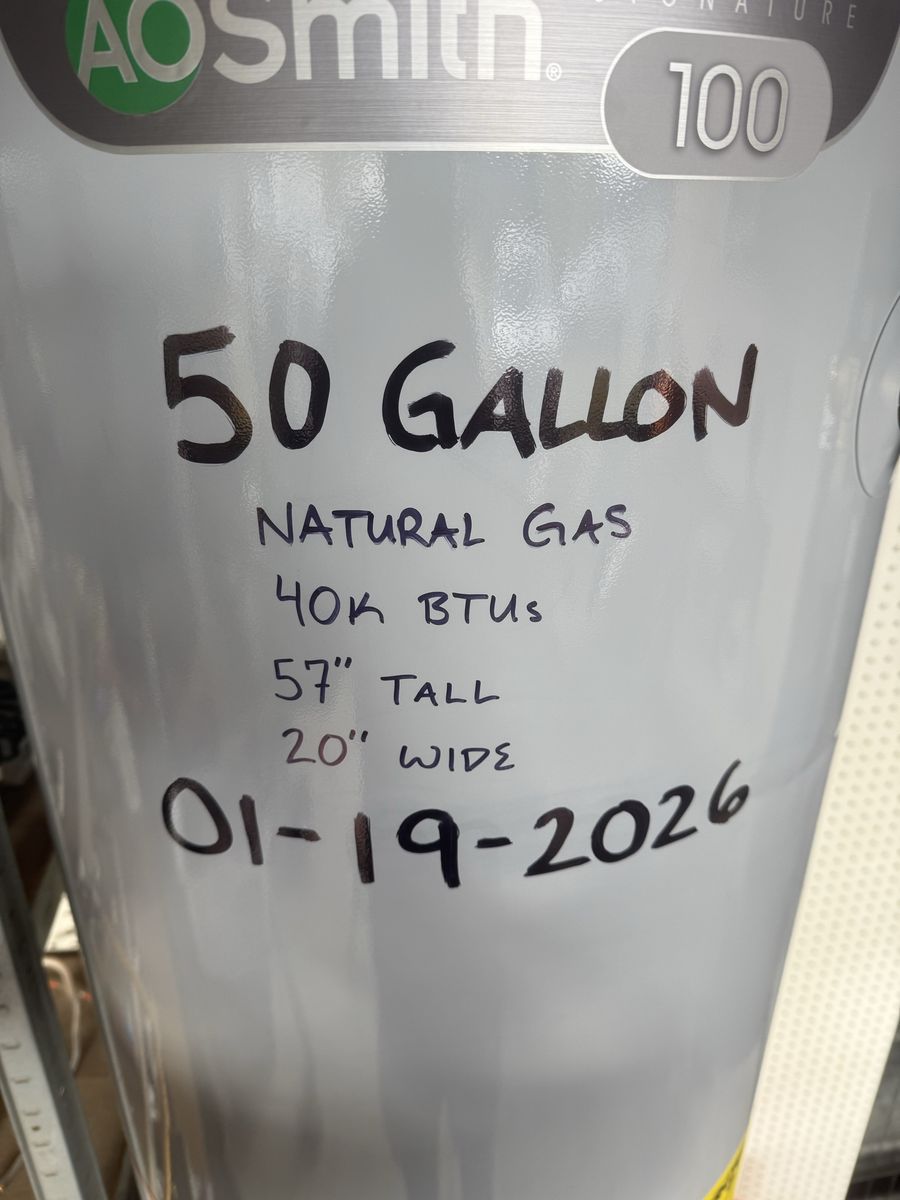 New 50 Gallon Water Heater *FREE DELIVERY*