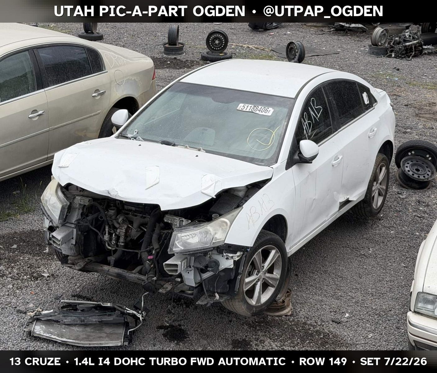 New Arrival - 2013 Chevrolet Cruze Parts - UTPAP Ogden