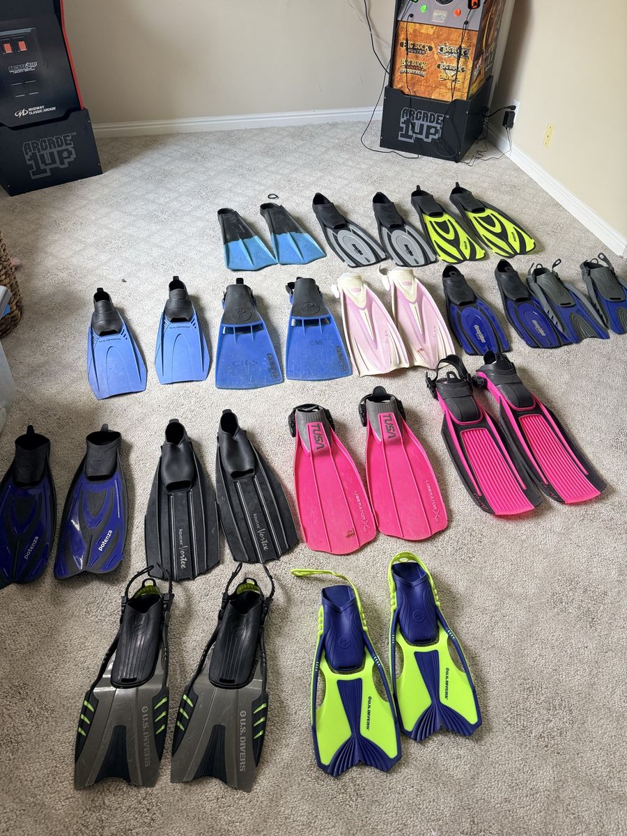Scuba diving and snorkeling fins, Masks, boots, gloves, and snorkels