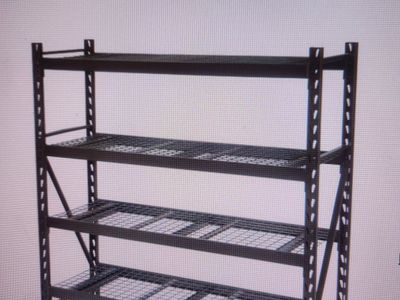 Whalen Heavy Duty 4-Tier Storage Shelving Black 8,000 lb. Capacity