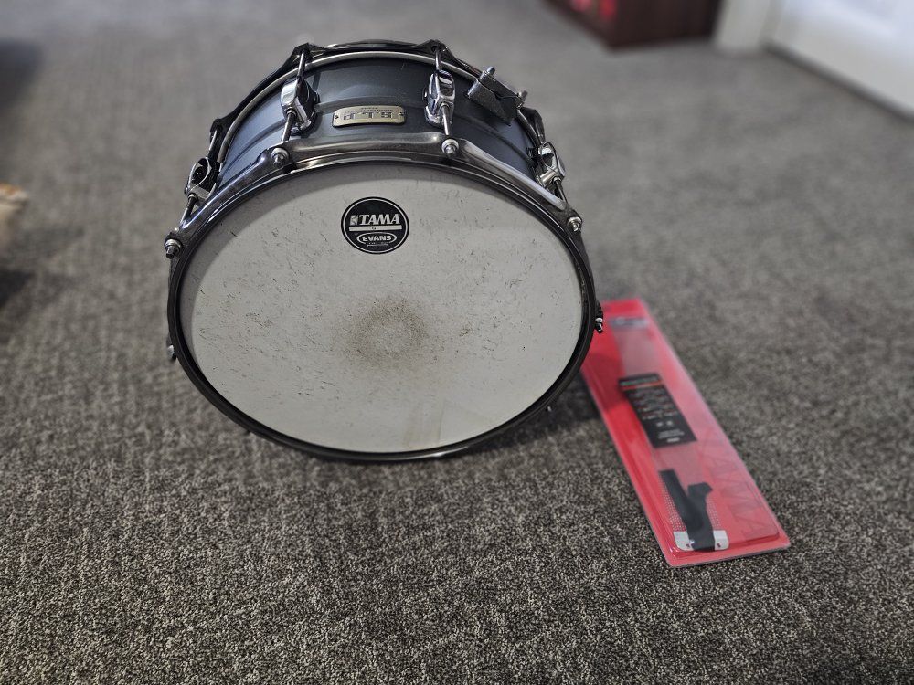 Tama S.L.P. Big Black Steel Snare Drum - 8 inches x 14 inches, Matte Black