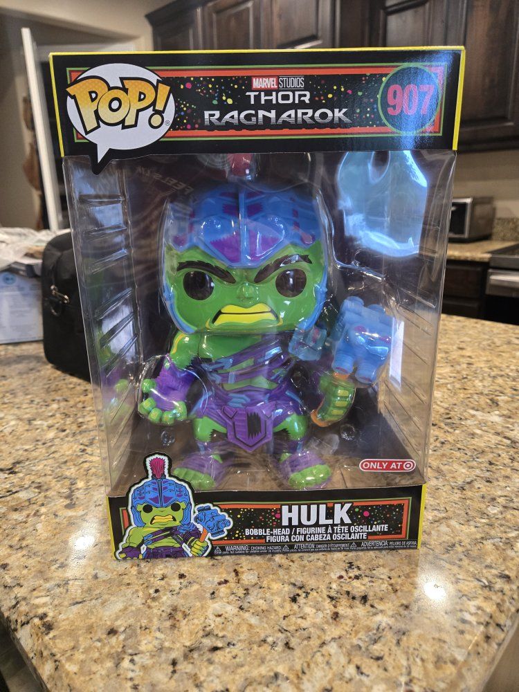 Funko Pop! Marvel Thor Ragnarok Hulk Blacklight Target Exclusive #907